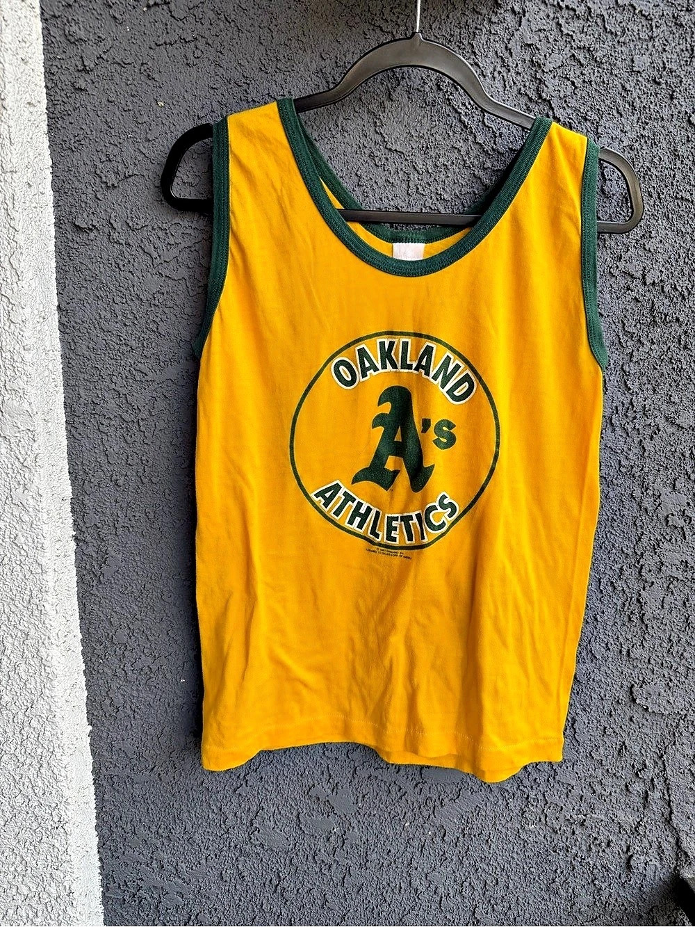 Oakland A's Athletics Coca-Cola tank top in Yellow & Green